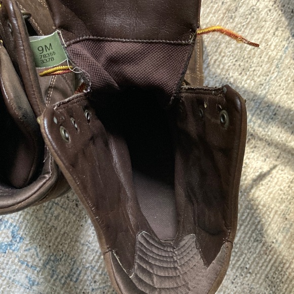 Timberland Brown Leather Lace Up Wedge Boots - Picture 6 of 7